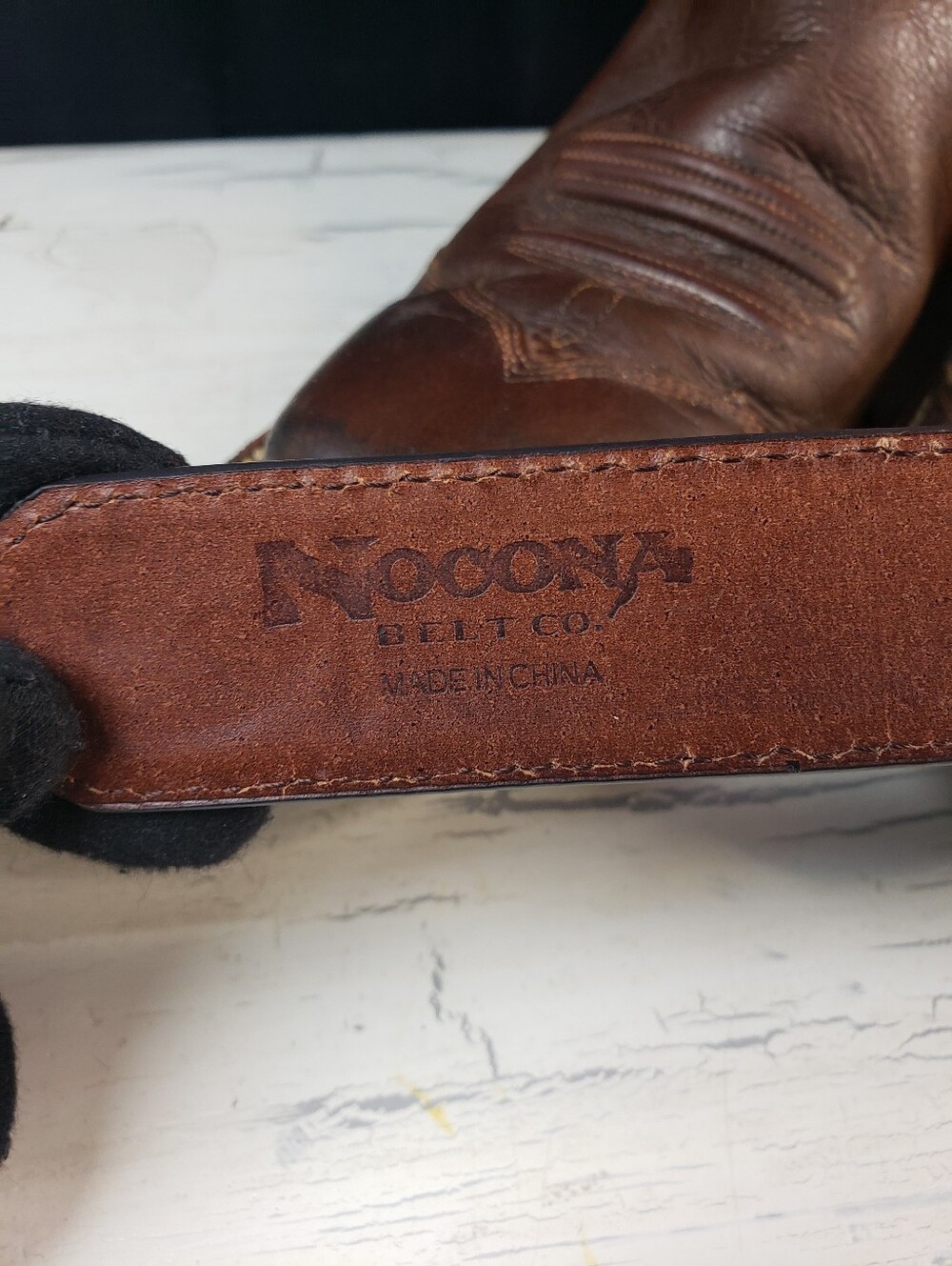 Blazin' Roxx/ Nocona Turquoise Stone Cross Cowboy Belt in size 28 - Picture 7 of 13